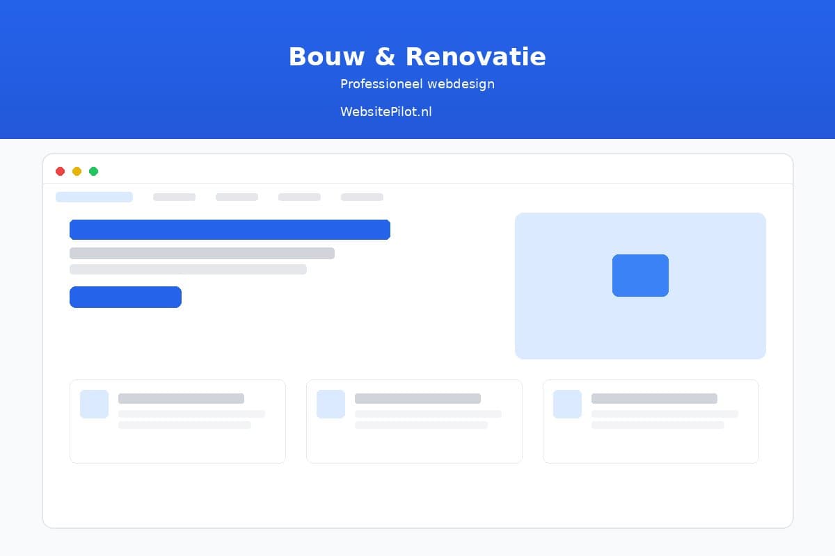 Bouw & Renovatie website voorbeeld voor ZZP