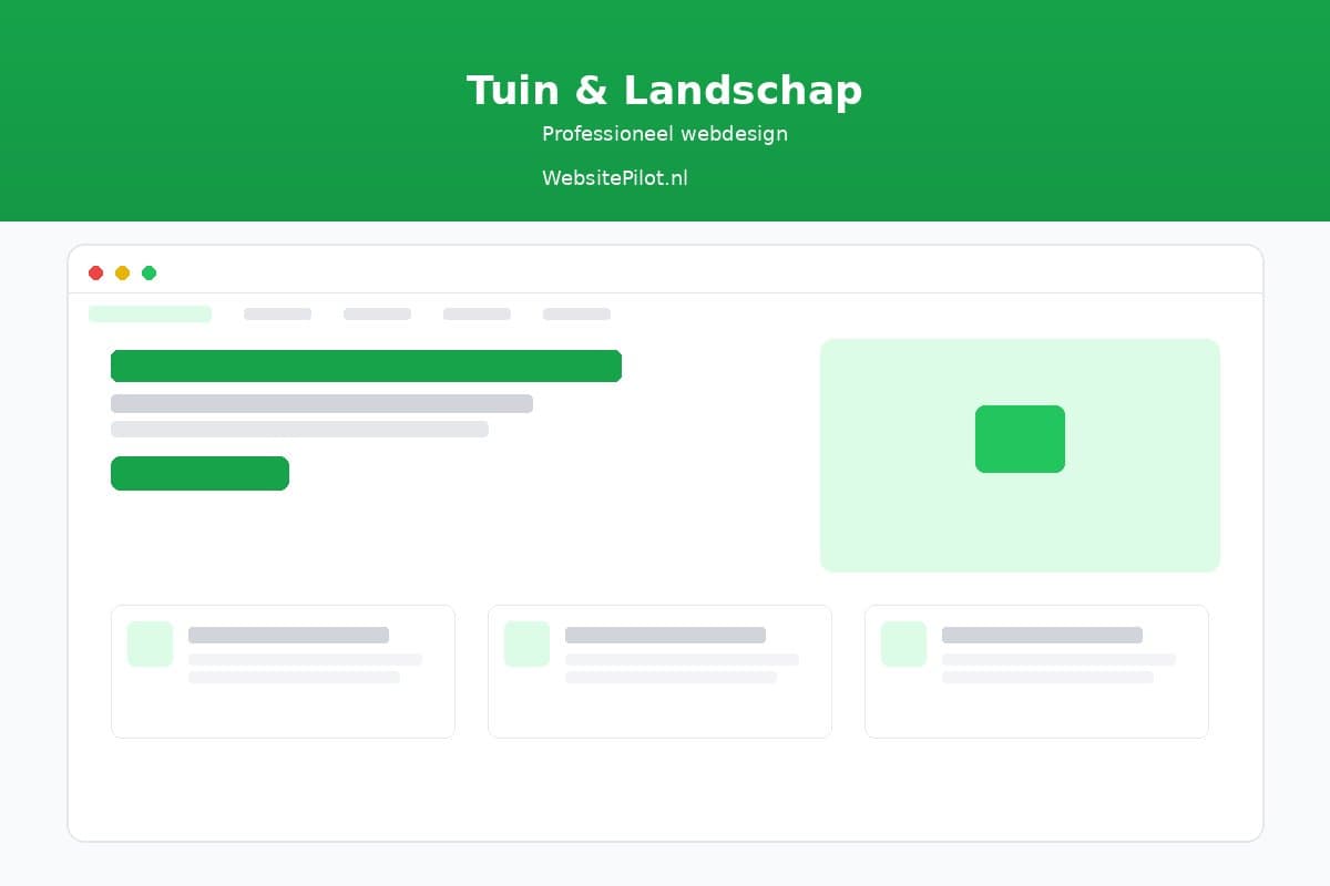Tuin & Landschap website voorbeeld voor ZZP